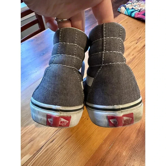 VANS Old Skool High Top Gray Fabric Comfort Sneaker Skate Shoe Men's 7/Wo's 8.5 - Picture 10 of 10